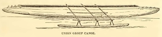 Union Island Canoe. Drawn by A. T. Agate.<br />&nbsp; &nbsp; &nbsp; 	Engraved by R. H. Pease.