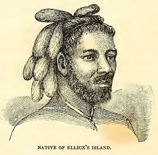 Ellice’s Islander. Drawn by A. T. Agate.<br />&nbsp; &nbsp; &nbsp; 	Engraved by R. H. Pease.