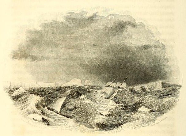 Porpoise and Schooner. Sketched by C. Wilkes. U.S.N. Engraved by Jordan and Halpin.