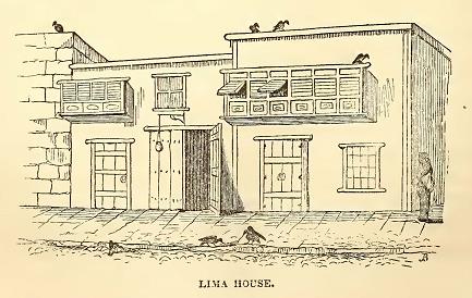 House. Lima. Sketched by J. Drayton. Engraved by J. H. Brightly.