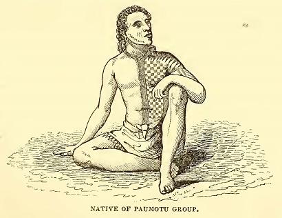 Native of Paumotu Group. Sketched by J. Drayton. Engraved by J. H. Brightly.