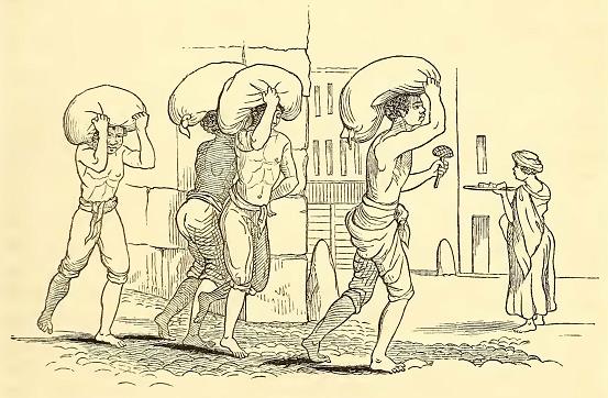 Coffee-Carriers. Sketched by J. Drayton. Engraved by F. E. Worcester.