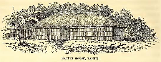 Native House, Tahiti. Sketched by J. Drayton. Engraved by R. H. Pease