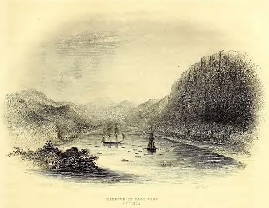 Harbour of Pago-pago. Sketched by C. Wilkes, U. S. N. Engraved by V. Balch