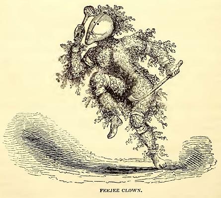 Feejee Clown. Sketched by J. Drayton. Engraved by R. H. Pease.