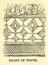 Front of House. Sketched by A. T. Agate. Engraved by R. H. Pease.