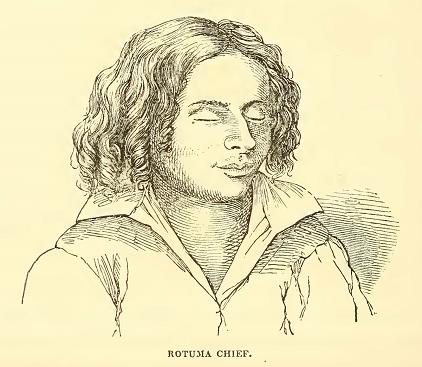 Rotuma Chief. Sketched by A. T. Agate. Engraved by R. H. Pease.
