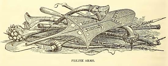 Feejee Arms. Sketched by A. T. Agate. Engraved by T. H. Mumford.
