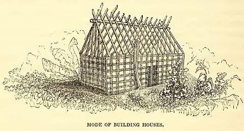 Mode of Building Houses. Sketched by A. T. Agate. Engraved by R. O'Brien.