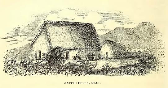 Native House. Drawn by A. T. Agate. Engraved by J. J. Butler.