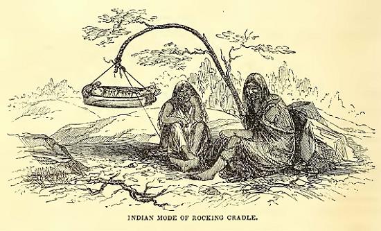 Rocking Cradle. Drawn by A. T. Agate. Engraved by T. H. Mumford.