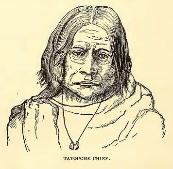 Tatouche Chief. Drawn by C. Wilkes, U. S. N. Engraved by Clarke.