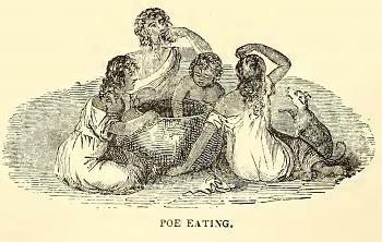 Poe-Eating. Drawn by A. T. Agate. Engraved by J. J. Butler.